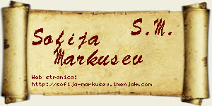 Sofija Markušev vizit kartica